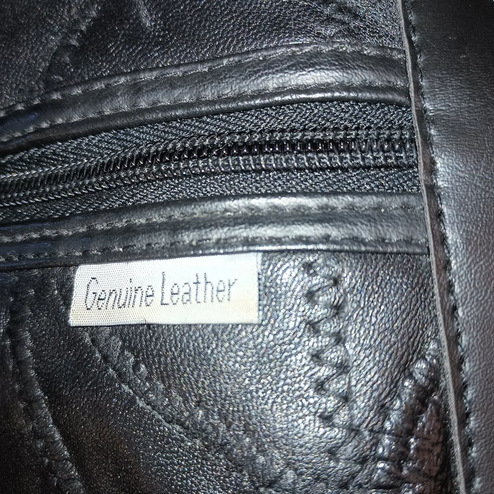 Men's Black Patchwork‎ Genuine Leather Bag Set